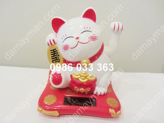 Mèo Thần Tài Maneki Neko Trắng 2302