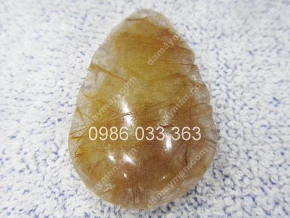 Mặt Dây Chuyền Phật Bà Thạch Anh Tóc Vàng