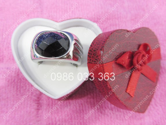 Nhẫn Inox Đá Nam Kim Sa Tím