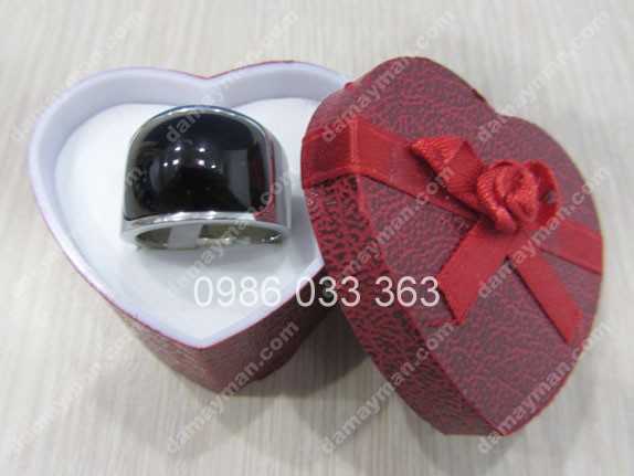 Nhẫn Inox Đá Đen, damayman.com
