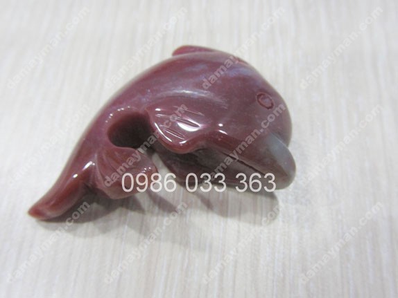 Mặt Dây Chuyền Cá Heo Đá Chalcedony