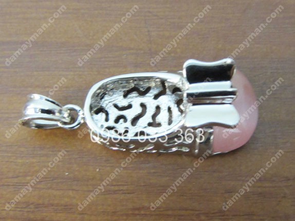 Mặt Dây Chuyền Inox Chiếc Giày Đá Mắt Mèo
