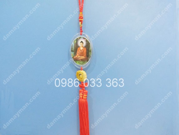 Dây Treo Phật Oval Đá Ngọc Hoàng Long