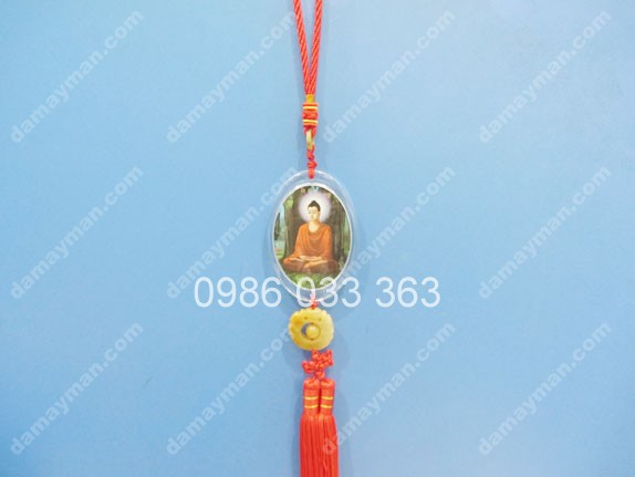 Dây Treo Phật Oval Đá Ngọc Hoàng Long