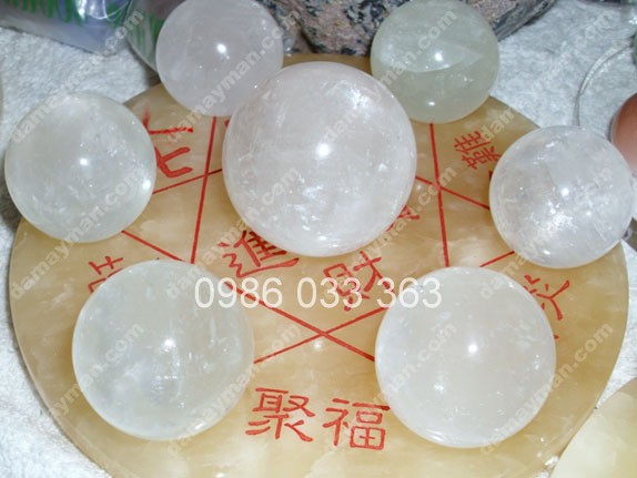 Đĩa Thất Tinh Thạch Anh Trắng