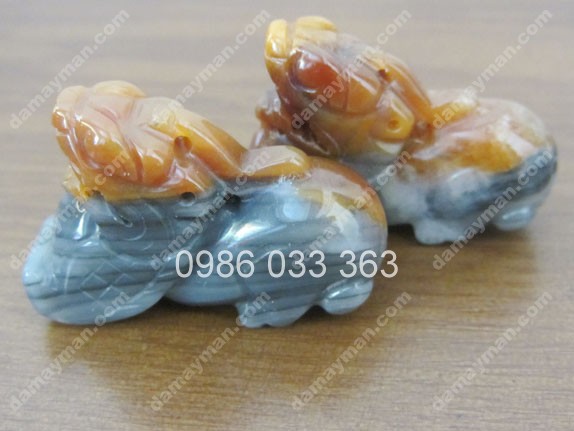 Cặp Tỳ Hưu Đá Chalcedony