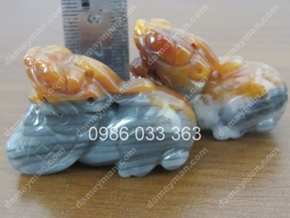 Cặp Tỳ Hưu Đá Chalcedony