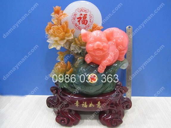 Heo Phong Thủy Chữ Phúc, damayman.com