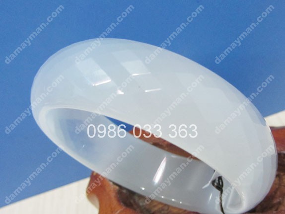 Vòng Tay Đá Mắt Mèo Trắng 1,8cm