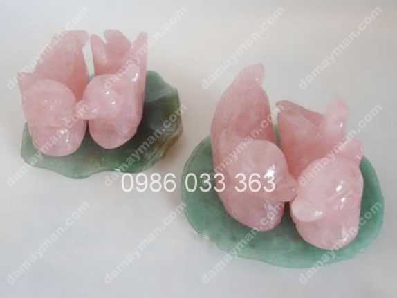 Đôi uyên ương thạch anh hồng, damayman.com