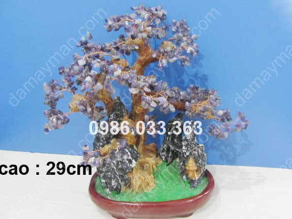 Cây Chiêu Tài Đá Thạch Anh Tím 29cm