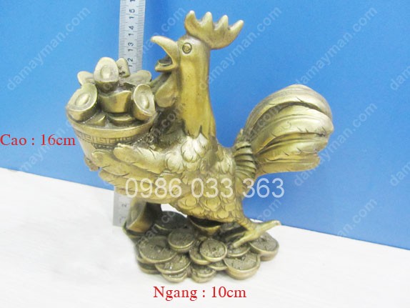 Gà Trống Bằng Đồng Phong Thủy