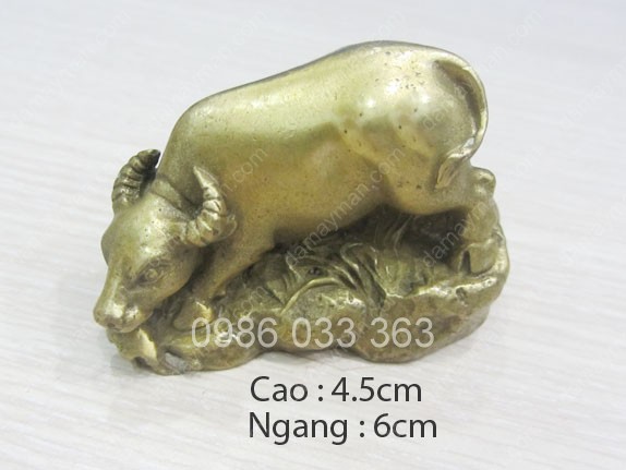 Trâu Bằng Đồng Cao 4,5cm