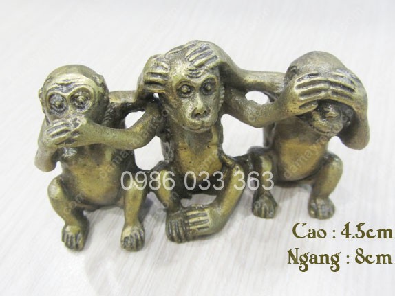 Bộ 3 Chú Khỉ Bẳng Đồng 