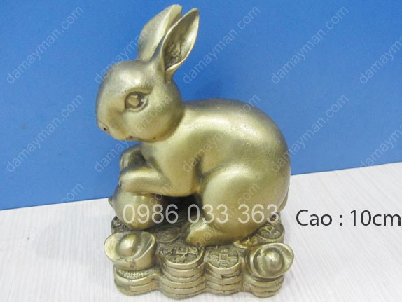 Thỏ Bằng Đồng Cao 10cm 