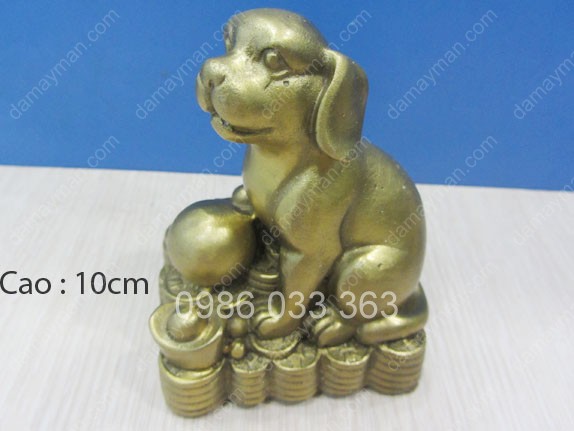 Chó Bằng Đồng Cao 10cm