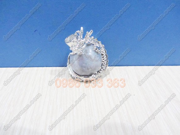 Mặt Dây Chuyền Rồng Đá Chalcedony Tròn