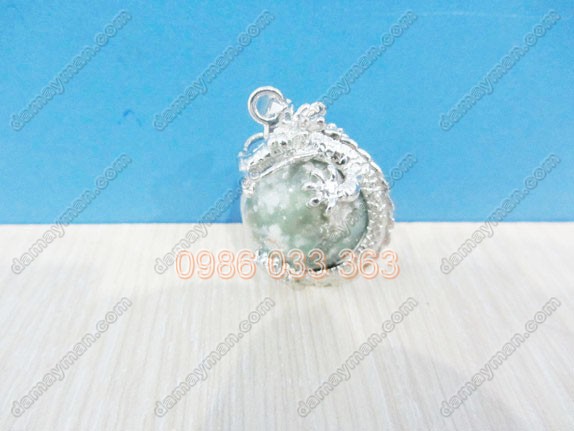 Mặt Dây Chuyền Đá Chalcedony Uốn Rồng