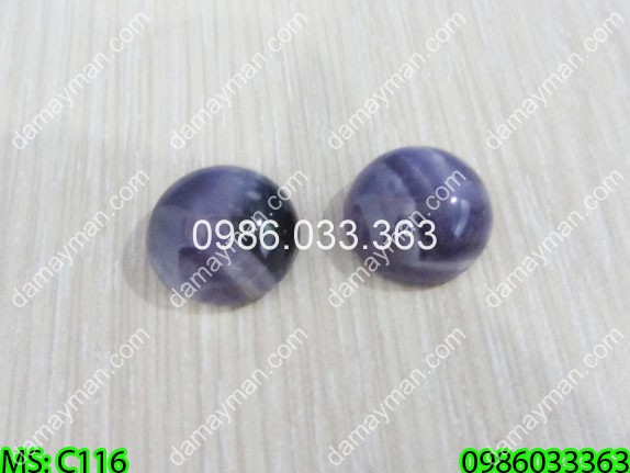 Mặt dây chuyền đá thạch anh tím tròn