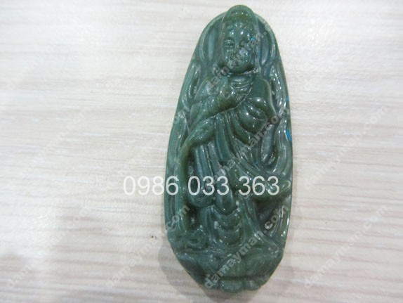 Mặt Dây Chuyền Phật Bà Đá Chalcedony