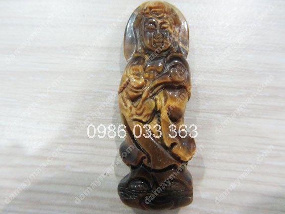 Mặt Dây Chuyền Phật Bà Đá Mắt Hổ