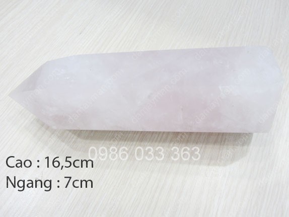 Trụ Đá Thạch Anh Hồng 770g