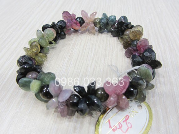 Lắc Tay Hoa Đá Tourmaline