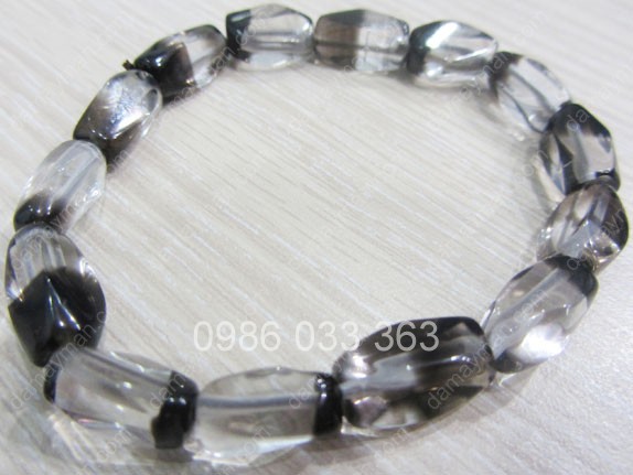 Lắc Tay Thạch Anh Khói Xéo Nhỏ