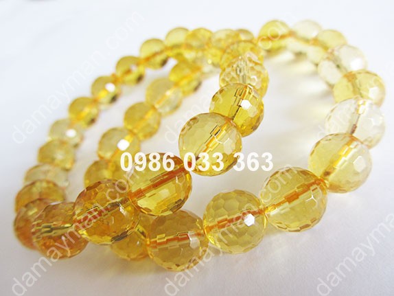 Vòng Tay Đá Thạch Anh Vàng 8ly