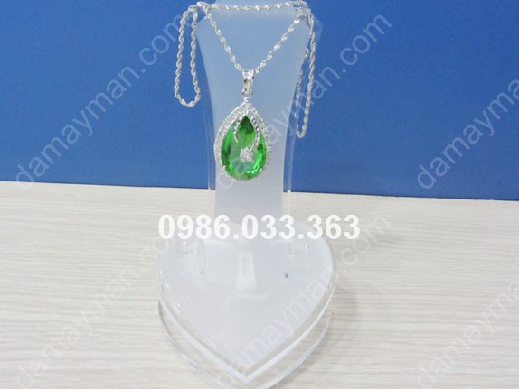 Dây Chuyền Giọt Nước Topaz Xanh