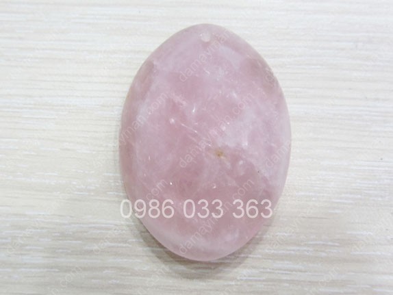 Mặt Oval Đá Thạch Anh Hồng