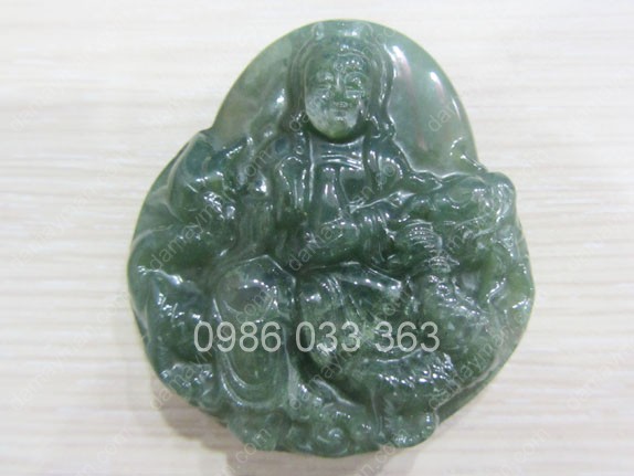 Mặt Dây Chuyền Quan Âm Cưỡi Rồng Đá Chalcedony