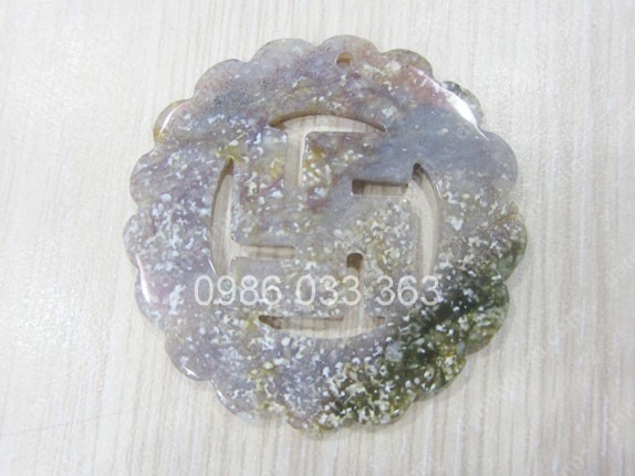 Mặt Dây Chuyền Chalcedony Chữ Vạn 