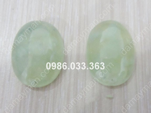 Mặt Dây Chuyền Ovanl Đá Thạch Anh Xanh