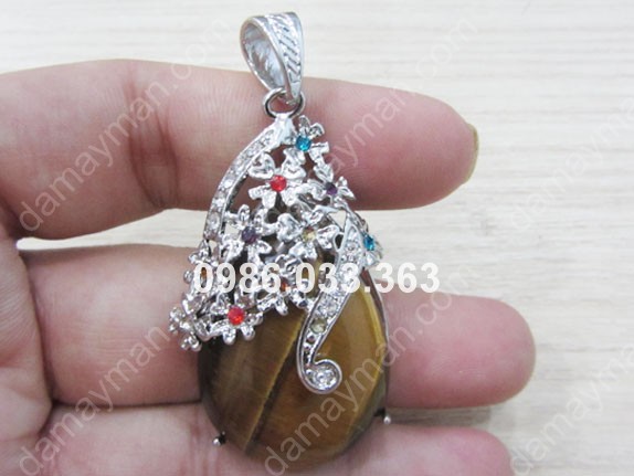 Mặt Dây Chuyền Giọt Nước Đá Mắt Hổ