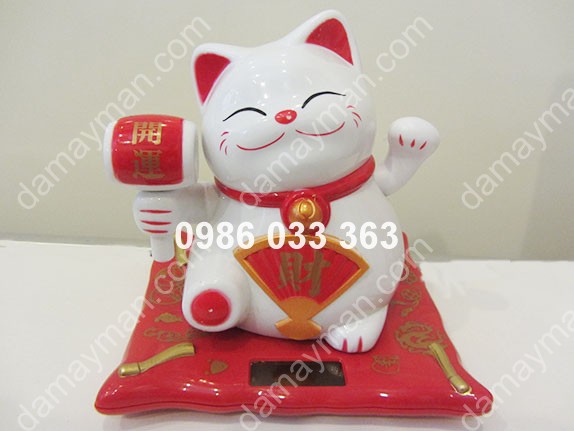 Mèo Thần Tài Maneki Neko Trắng 816