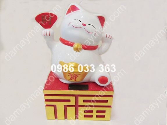 Mèo Thần Tài Maneki Neko Trắng 903