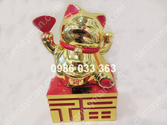 Mèo Thần Tài Maneki Neko Vàng 903