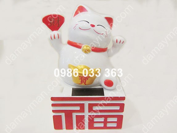 Mèo Thần Tài Maneki Neko Trắng 902