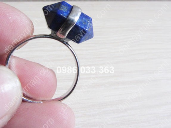 Nhẫn Đá Lapis Hình Trụ