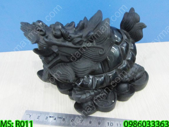 Rùa Đầu Rồng Bằng Đá Đen