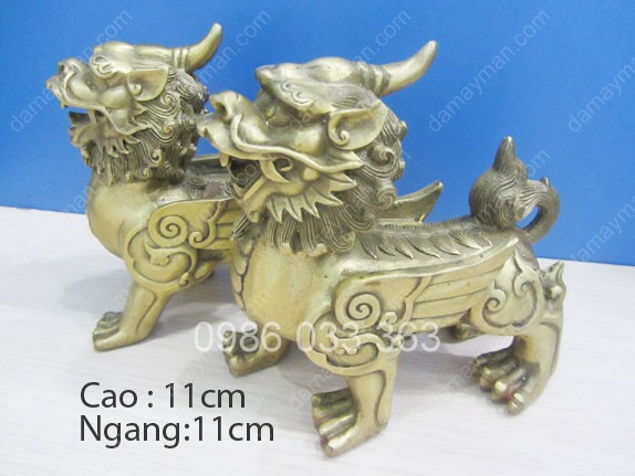 Cặp Tỳ Hưu Bằng Đồng 11cm