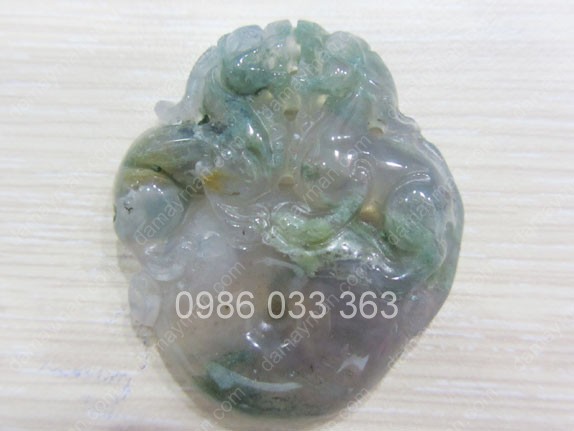 Mặt Dây Chuyền Cặp Tỳ Hưu Đá Chalcedony