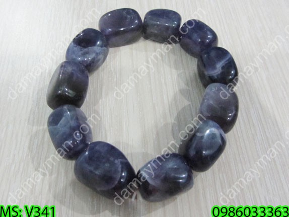 Vòng Tay Đá Thạch Anh Tím Ovan