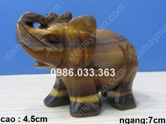 Voi Đá Mắt Hổ Vàng 4.5cm