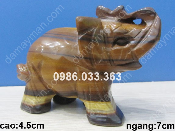 Voi Đá Mắt Hổ Vàng 4.5cm