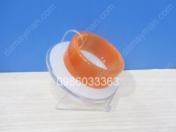 Vòng Tay Đá Mắt Mèo Vuông Cam 2,5cm